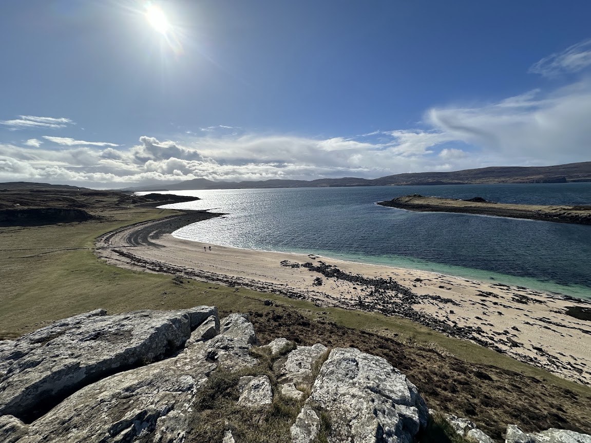 Coral Beach near Claigan, Dunvegan, Isle of Skye, with white sand and turquoise water