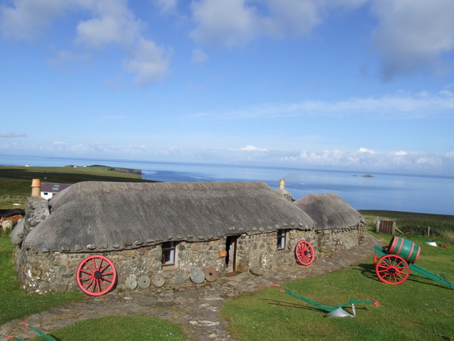 Thatched croft cottages at the Skye Museum of Island Life, Kilmuir, North Skye